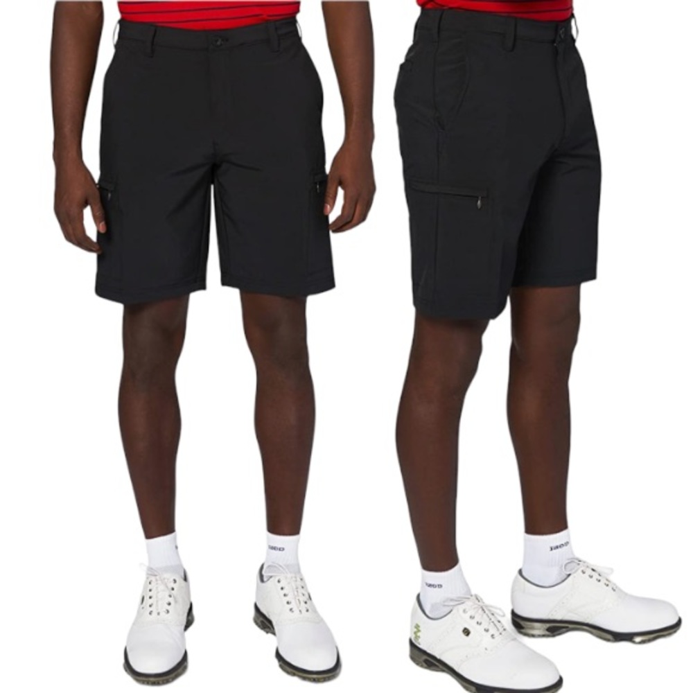 lzod XFG Black Golf Cargo Shorts Size 36